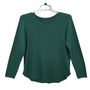 Tahari Emerald Green Long Sleeve T Shirt Top Womens Size XL